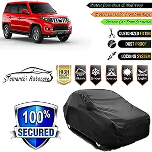 Tamanchi Autocare All Weather PRO Water Resistant Car Body Cover for Mahindra Bolero Neo N4 (Shiny Black)
