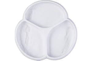 glitter&spice Assiette Ventouse Pour Bébé Assiette Silicone Bébé 6+ Mois Jeunes Enfants Garçons et Filles Sans BPA Utilisé Dans Four à Micro-ondes, Lave-vaisselle(MARBLE)
