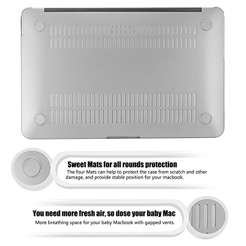 tinxi® Zweiteilige Matte Gummierte Harte Schutzhülle für Apple Macbook Pro Retina 13,3 Zoll (Modell A1425 A1502) Hülle Cover Schale Schutz Hülle Tasche Etui Case Shell Hard Plastik transparent mattiert weiß (Passt nicht für Macbook Pro 13.3 zoll A1278) - 6