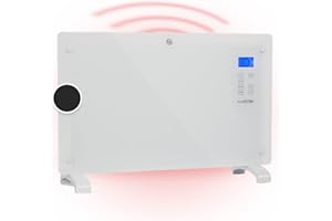 Klarstein Stufa Elettrica Basso Consumo 2000W, Termoconvettore Con Rotelle, Termosifone Portatile, Termoconvettore a Parete Con Termostato, Stufetta per Casa