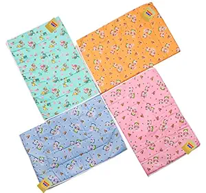 Fareto New Born Baby After Bath Oil Massaging & Diaper Changing Sheets Washable and Reusable with One Sided Cotton(0-6 Months)