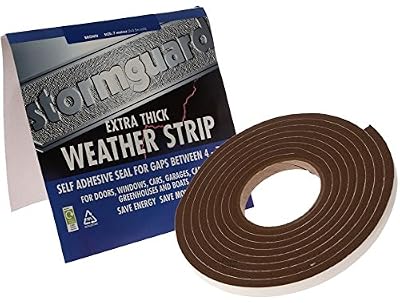 STORMGUARD Bande de joint très épaisse en mousse caoutchouc anti-courant d'air pour interstices entre 4 à 7mm - Marron 7m