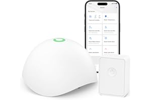 Meross Water Leak Detector, Smart Water Alarm with Hub, App Alert, Replaceable batteries, Wireless Flood Sensor, Interlinked, Apple HomeKit Supported, IP67, for Kitchen Bathroom Basement Garage