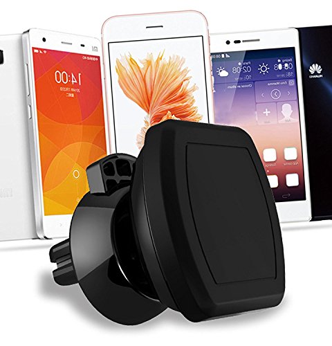 lucklystarÂ® Supporto Magnetico di Movil per griglie del aria di auto supporto rotazione di 360??Â° accessori per dispositivi portatili per iPhone 7/6Â Plus/6S/6/Se/Android Smartphone GPS Navigatore (Nero)