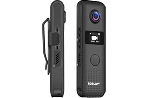 BOBLOV C18 WiFi Body Cameras, 64GB 1080P Body Wearable Camera, OLED Screen and One Big Button 4Hours Recording for Pocket Camcorder Video Recorder for Teaching/Lecture/Travel