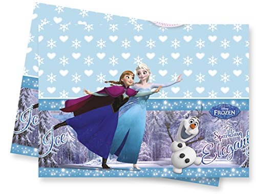 62-teiliges Party Set Disney Frozen Ice – Die Eiskönigin Teller, Becher, Servietten, Tischdecke, Partytüten, Einladungen, Trinkhalme, Cupcake Ständer – für 8 Kinder - 5