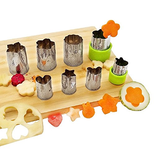 Gemüse Schere Formen Form Set (8 Stück) – Mini Cookie Ausstechformen Pie Kruste Obst Keks Formen Ausstecher Form - 3