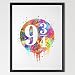 Dignovel Studios A4 Platform 9 3/4 Harry Potter Print Hogwarts Abstract watercolour Nursery Art Mixed Media Poster Children Art Gift Modern Wall Room Décor N331-Unframed