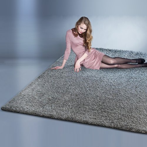 Floori® Shaggy Teppich | Grau/Anthrazit - Größe wählbar - GuT-Siegel/PRODIS