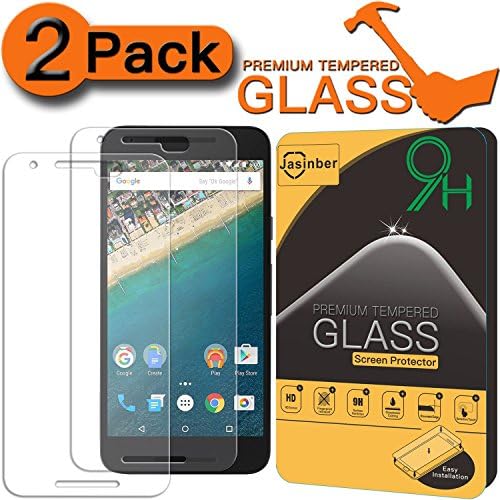 [2-Pack] Nexus 5X Screen Protector, Jasinber [Tempered Glass] Screen Protector for Google Nexus 5X with [9H Hardness] [Anti-Scratch] [Anti-Fingerprint]