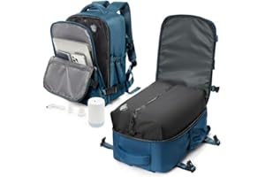 LIVBOTE Zaino Sottovuoto Zaino da Viaggio Bagaglio a Mano Ryanair 40x20x25 con pompa Zaini Airbag Borsa da Cabina per Donna Uomo -Blu