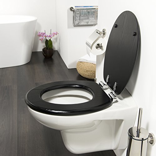 Tiger 252030746 WC-Sitz Blackwash in Holzoptik mit Absenkautomatik, schwarz - 3