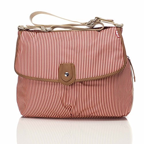 Babymel sachel red stripe