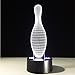 Produktbild Bowling 3D Licht Bunte Remote Touch LED Visuelle Licht Kreative Geschenk Ambiente Tischleuchte