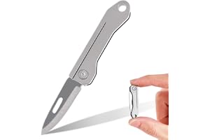 PAYFULLY Mini EDC kniv, rostfritt stål fickkniv liten, nyckelring kniv, mini fällkniv för camping, vandring och utomhus