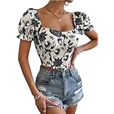 SYYNCRO Women's Western Stylish Corset Printed Trendy Casual Tops for Women/Girls