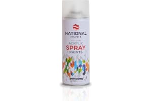 National Paints Fast Drying Acrylic Spray Paint, Premium Multi Surface Paint, Durable Finish, Easy to Use - 400ML - Clear Matt 901