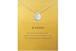 upeilxd Friendship Charm Silver Necklace for Women Good Luck Pendant Chain Sun Butterfly Angel Wings Girl Jewelry Necklace with Message Card Girls' Birthday Gift Card