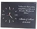 Produktbild Feiner-Tropfen XXL Quarz Wanduhr aus Schiefer mit Wunsch Laser Gravur Grau Schwarz 40x30 cm Uhr Personalisiert Nimm Dir Zeit zu Lieben als Liebesbeweis Hochzeitsgeschenk