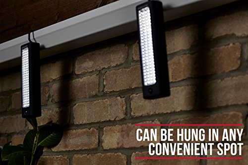 Andrew James – 2 x 72 LED Magnetlicht /Hochleistungs-Arbeitslampe / Werkstattlampe – Ideal Zum Camping + Auf Reisen + Auf Arbeit + Im Haus + Beim Handwerken + Auf Booten + In der Garage – Ultrastarke Magneten – Inklusive Batterien - 2