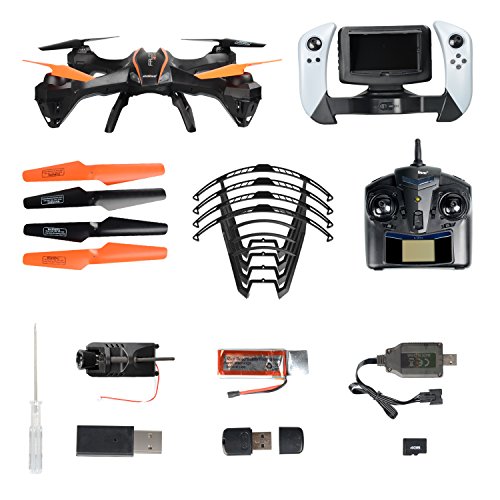 HB HOMEBOAT® U818S Large 6-Axis Gyroscope RC Quadcopter Drone Black Color with FPV Camera & WIFI-818 Real-Time FPV Remote Control