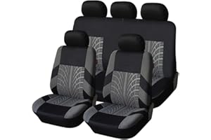 YoQIK Auto Ensembles Housses Siège pour Dacia Sandero Stepway 3.Gen 2.Gen 2012-2016 2017-2022 2023 2024 2025,Avant Arrière Coussins Couvre Respirant Imperméable Protections Accessoires,Grey-1