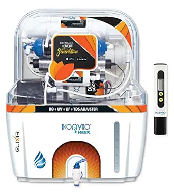 Konvio Neer Aqua Mineral RO+UV+UF+TDS Adjuster Water Filter and Purifier with High TDS Membrane and Total Dissolved Solid Meter (Orange)
