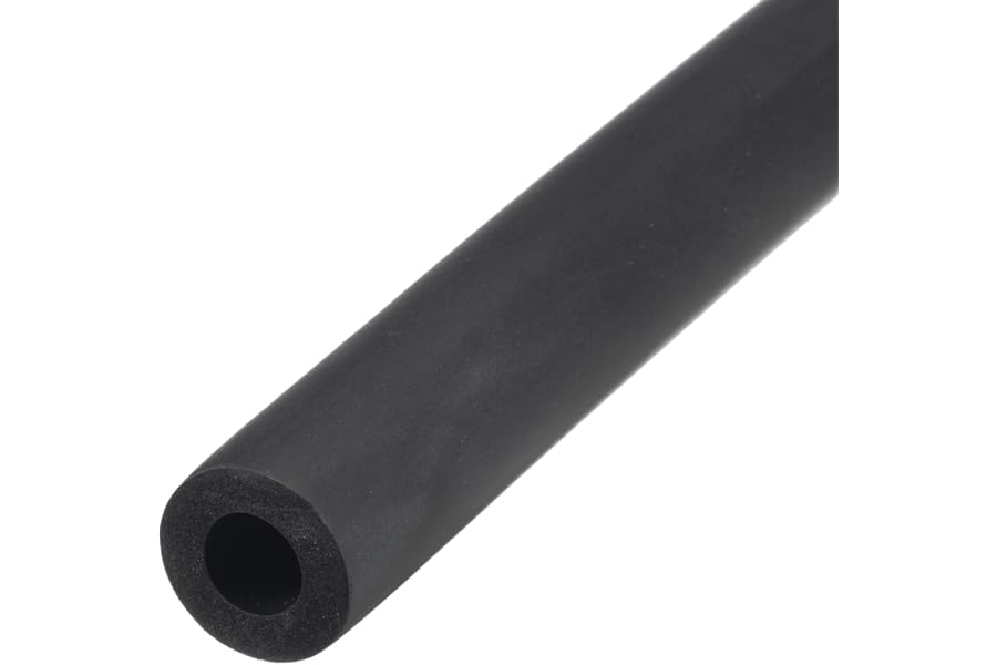 sourcing map Foam Tubing for Handle Grip Support, Pipe Insulation, 10mm(3/8") ID 20mm OD 1m Length Black