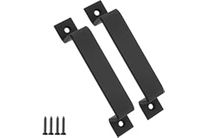 Exsbtay 2 Pezzi Maniglia per Porta da Fienile, Maniglia Porta del Fienile in Acciaio al Carbonio, per Porta Scorrevole in Legno Maniglie per Porte Scorrevoli con Viti, per Porte in Legno