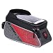 Produktbild VORCOOL Radfahren Bike Top Tube Lenkertasche Telefonhalterung Halter Touchscreen Fahrrad MTB Tasche für iPhone X 8 7 7 Plus 6 6 Plus Samsung - Rot (6,0 Zoll)