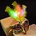 Produktbild Ball Party Princess Feder Maske, mamum Frauen venezianischen LED Maske Masquerade Fancy Dress Party Princess Feder Masken Einheitsgröße gelb