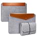 Produktbild LDUDU® universal 15,4 zoll Laptop Notebook Tablet PC Speziell für Apple Macbook Pro 15,4 / Macbook Pro Retina 15,4 zoll Filz und Kunstleder Tasche Sleeve Schutzhülle Case Cover Schutz Folio Etui (Größe 39,2 x 26,2 cm) aus Naturfilz Wolle mit Knopfverschluss grau und braun