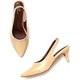 Marc Loire Women Slip on Kitten Heel Pumps for Office Wear