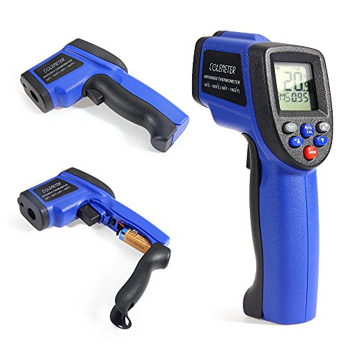 COLEMETER Laser Infrarot Thermometer, Pyrometer – 50 bis + 900 °C mit EMS Technik Temperaturmessgerät Infrarot-Messung Temperaturmesser Temperatur Messgerät Laserpointer - 5