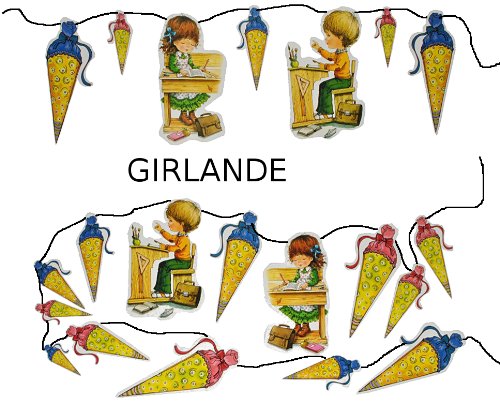 3m Girlande Schulanfang – Kinder Party Fest Dekoration Schuleinführung Tischdekoration Deko Schulbeginn - 2