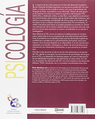 Book's Cover of Trastorno específico del lenguaje (TEL): Avances en el estudio de un trastorno invisible