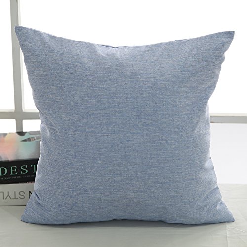 Deconovo 4er Pack Kissenbezüge Sofakissenbezug Kissenbezug Kissenhülle Hellblau 40×40 cm - 2
