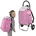Produktbild Kinder Reisekoffer Kindertrolley Kindergarten- & Schulranzentrolley 'KidsTug' pink mit Elefanten Motiv ziehbar & abnehmbare Tasche als Kinderrucksack