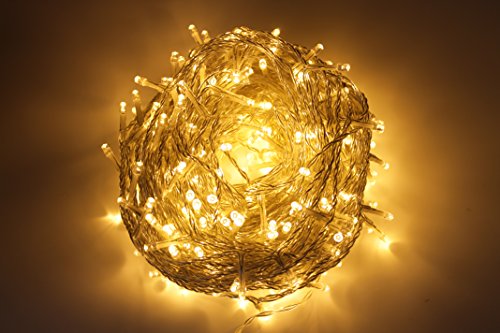 300er Led Lichterkette Strombetrieben mit Stecker Außen und Innen für Garten Hochzeit Weihnachten Party Warmweiß Gresonic (300 Led Warmweiß) - 9