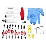 HAUGE UND SOLIDE: Die Spritzen und die dicken Halsketten sind alle strapazierfähig, robust und resistent gegen Bremsöl. Lieferung mit verschiedenen Spritzen. Kein Gummispritzen für Shimano da das Shimano-Öl mit dem Gummi reagiert.