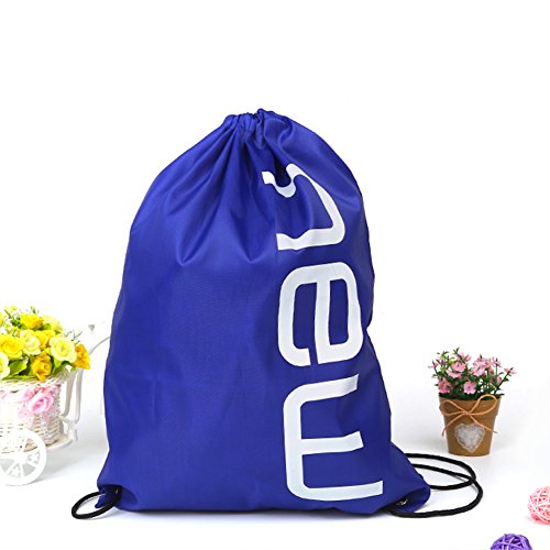 HMOCNV impermeabile nuoto spiaggia sport palestra Duffle Tote Sack stringa coulisse zaino, royal blue