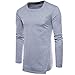 Produktbild JYJM Herren Casual Langarm-Shirt Männer Normallack-Taste T-Shirt-Shirt Männer unregelmäßiges Hemd Herren-Herbst-Long-Casual-Shirt Herren-Outdoor-Sport-Shirt Herren Winter Base Coat