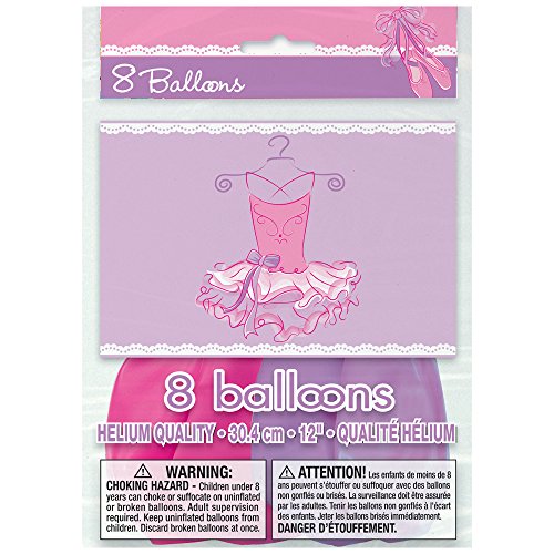 30,5 cm Latex Rosa Ballerina-Luftballons, 8 Stück - 2