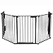 Flex Hearth Gate Fireguard Metal Playpen with Door for Baby&Pets 310CM Black