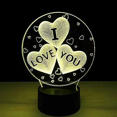 NOCHX 3D Desk lamp Acrylic Night light I Love You Furniture Decorative colorful 7 color tranform gift household Accessories