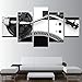 Produktbild Modulare Bilder Home Decor Leinwand HD Drucken 5 Stück Musik DJ-Konsole Instrument Mischer Malerei Wohnzimmer Wall Art Poster Frame, 40 x 60 40 x 80 40 x 100 cm, Rahmen
