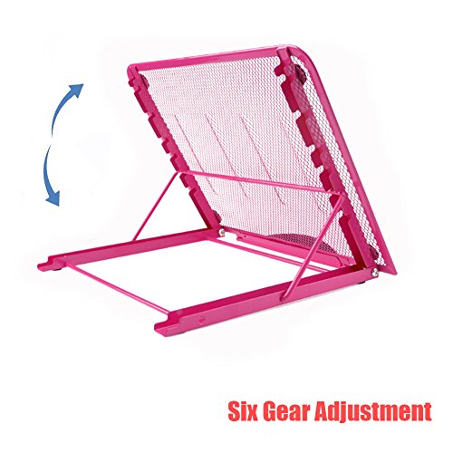 Laptop Ständer Notebookständer Belüftet Verstellbar Faltbarer Metall Ineinander Notebook Standplatz, 24x19CM für Laptop Notebook Pad Phone Tablets-Novata - 3