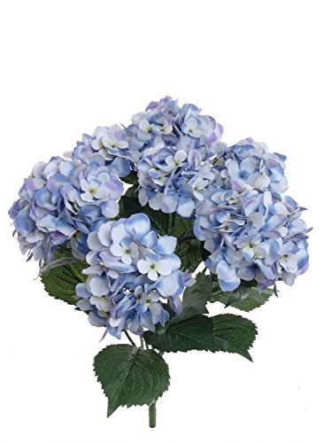 lyuboov Große Fake Blume Hortensie weiß Hochzeit Blumenstrauß Fotografie Blumen DIY Wedding Silk Flower, blau, 7 head