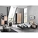 Produktbild Lomadox Jugendzimmer Komplettset massiv schwarz, Birke massiv natur lackiert, 90x200 cm Jugendbett, Nachttisch, 100cm Kleiderschrank, Highboard, Schreibtisch und Container