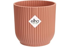 Elho Vibes Fold Round Mini 11 - Macetero por Interior - 100% Plástico Reciclado - Ø 11.1 x H 10.5 cm - Rosado/Delicate Pink